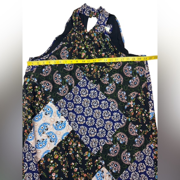 Maeve Anthropologie Maxi Dress Halter Paisley Patchwork Katrina S Large. E8 - Picture 15 of 15